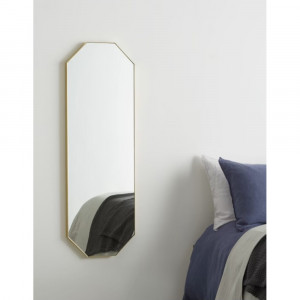 Восьмиугольное зеркало в тонкой золотой раме Stilig L Gold (Стилиг) Smal 50*120 см