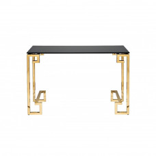 Консоль на металлических ножках черное стекло/золото 120*40*78см 13RXC3049-GOLD